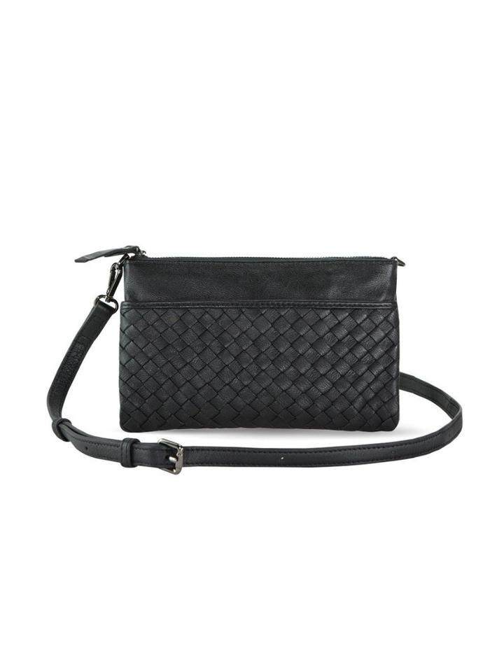 Mofe Handbags - Sonder Woven Crossbody, Wallet & Clutch Black / Genuine Leather