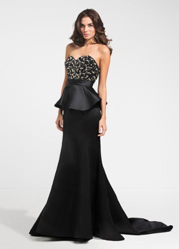 Ashley Lauren - 1109 Strapless Beaded Bridal Trumpet Dress