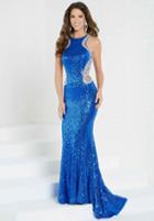 Tiffany Designs - 16284 Contoured Illusion Panel Mermaid Gown