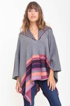 Goddis - Riva Jacquard Poncho In El Dorado