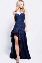 Jovani - 57257 Glittering Sweetheart High Low A-line Dress