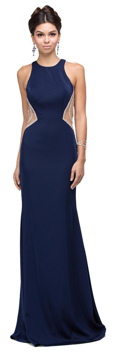 Dancing Queen - 9746 Embellished Halter Sheath Dress
