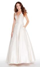 Alyce Paris - 60123 Plunging V-neck Shimmering A-line Gown