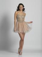 Dave & Johnny - 1995 Crystal Crusted A-line Cocktail Dress