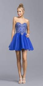 Aspeed - S2040 Embellished Strapless A-line Cocktail Dress