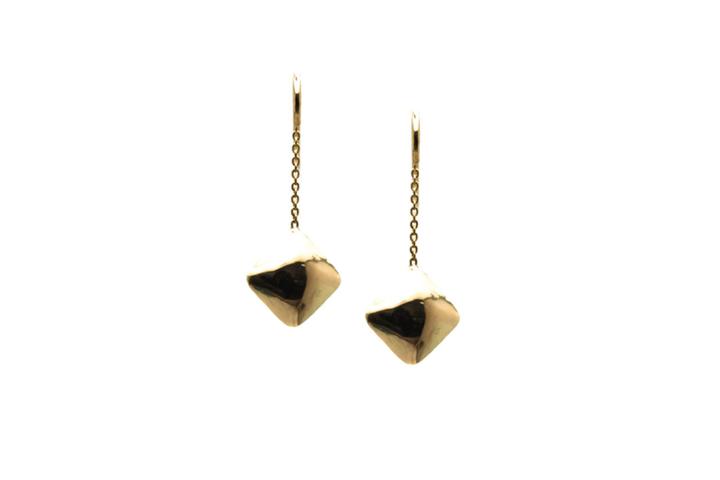 Tresor Collection - Lente Square Earring In 18k Yellow Gold 6336686340