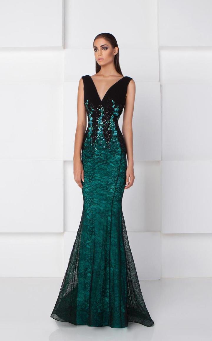Saiid Kobeisy - Embellished V-neck Mermaid Gown 2788