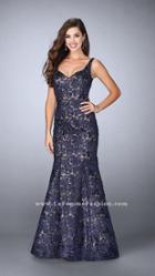 La Femme - Glamorous Sweetheart Laced Mermaid Gown 23258