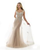 Morrell Maxie - 15436 Bedazzled Illusion Bateau Gown