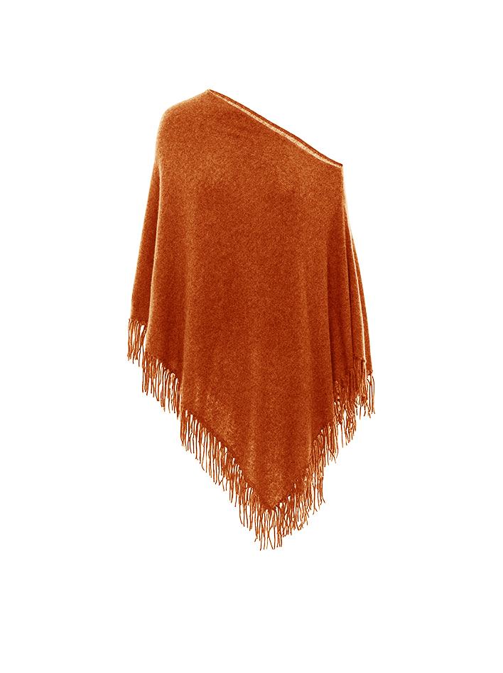 Minnie Rose - Cashmere Fringe Ruana - 578