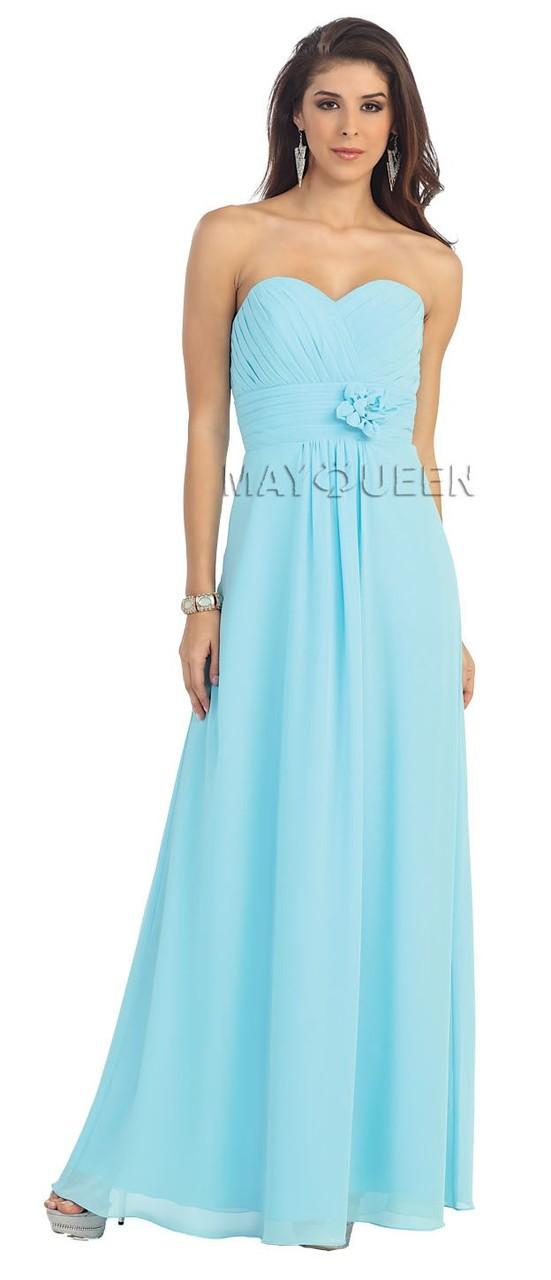 Strapless Pleated Sweetheart A-line Dress