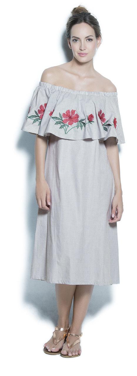 2017 Estivo Swimwear - Off The Shoulder Embroidered Dress Cu030l/sol/10