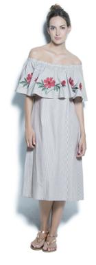 2017 Estivo Swimwear - Off The Shoulder Embroidered Dress Cu030l/sol/10