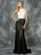 Colors Dress - 1574 Beaded High Neck Evening Gown