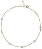 Cz By Kenneth Jay Lane - 16 Gold Plated Station Necklace 8108059208