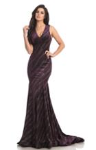 Johnathan Kayne - 8229 Shimmering V-neck Fitted Mermaid Gown