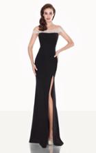 Tarik Ediz - Bejeweled Off-shoulder Gown 92672
