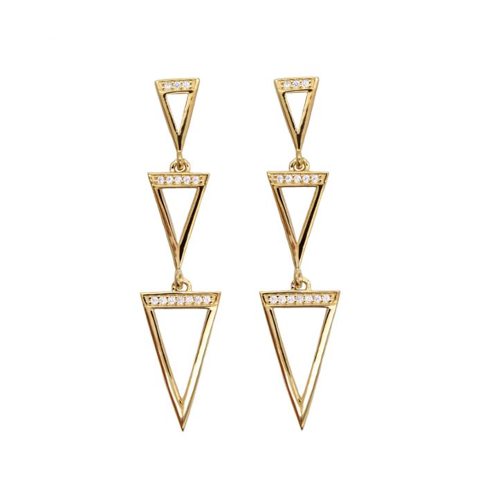 Rachael Ryen - Triple Triangle Drop Earrings
