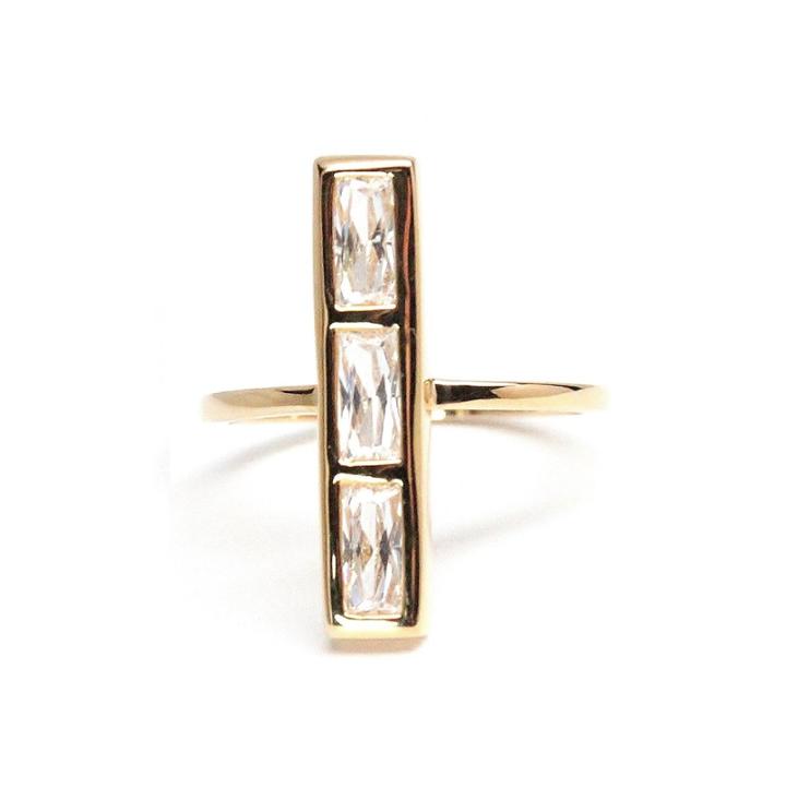Rachael Ryen - 3 Baguette Gold Ring
