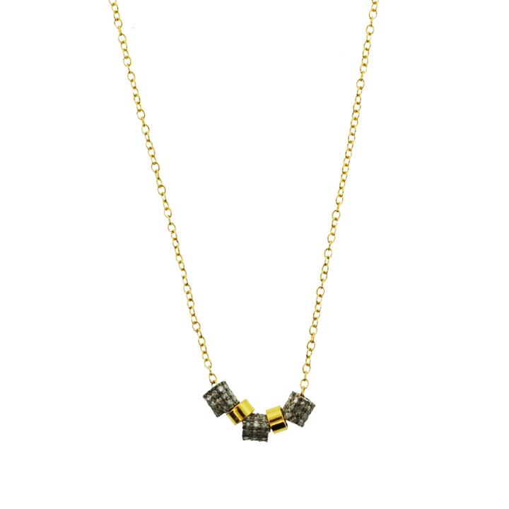 Mabel Chong - Pave Diamond And Gold Cone Necklace