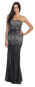 Dancing Queen - Luminous Embellished Sweetheart A-line Long Gown 8661