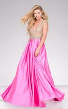 Jovani - 46073 Bejeweled V-neck A-line Dress