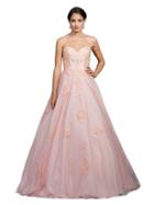 Dancing Queen - Strapless Embellished Sweetheart Ballgown