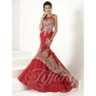 Tiffany Designs - Gorgeous Mermaid Gown With Metallic Hi-low Applique 16171