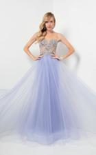 Terani Couture - Dazzling Beaded Illusion Neck Polyester A-line Gown 1712p2456