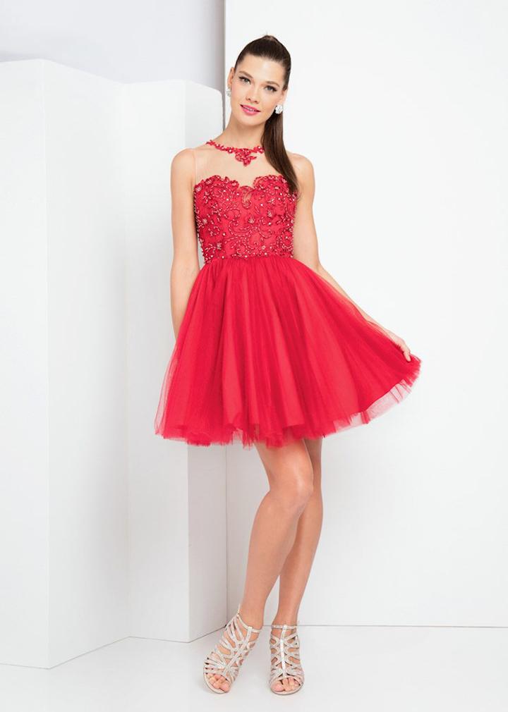 Terani Couture - 1721h4572 Bejeweled Bodice Tulle Dress