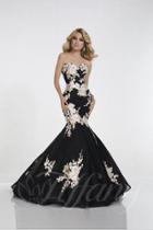 Tiffany Designs - 16273 Intricate Floral Appliqued Lace Trumpet Gown