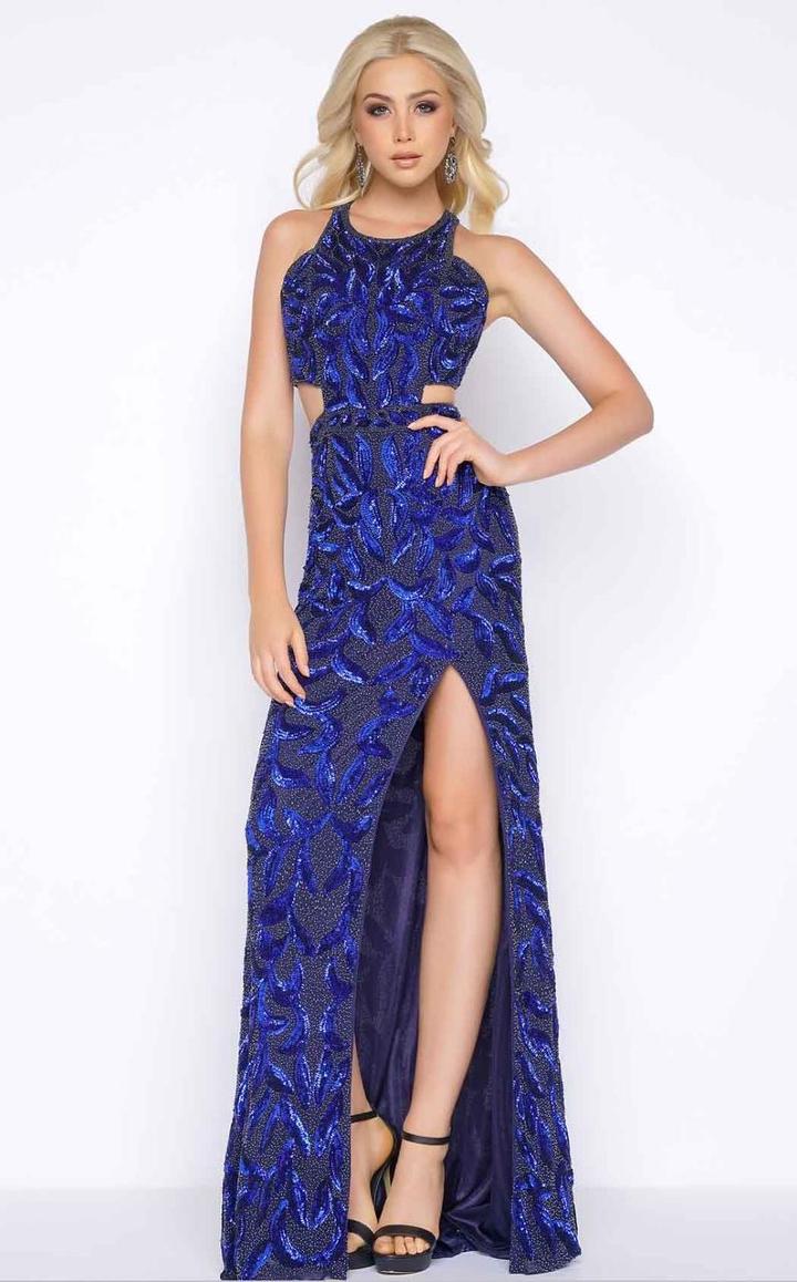 Cassandra Stone - 1069a High Neck Gown Style