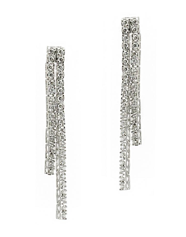 Cz By Kenneth Jay Lane - Pave Fringe Earrings