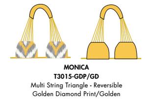 Nicolita Swimwear - New! Multi String Triangle Reversible Bikini Top In Golden