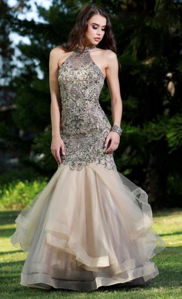 Shail K - 33916 Embellished High Mermaid Gown