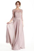 Aspeed - M1801 Embellished Lace Mother Of Bride A-line Dress