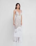 Terani Couture - 1811gl6472 Embellished Fringed Evening Dress