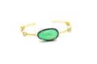 Tresor Collection - 18kt Yellow Gold Bangle With Chysopharse, White Sapphire & Blue Sapphire