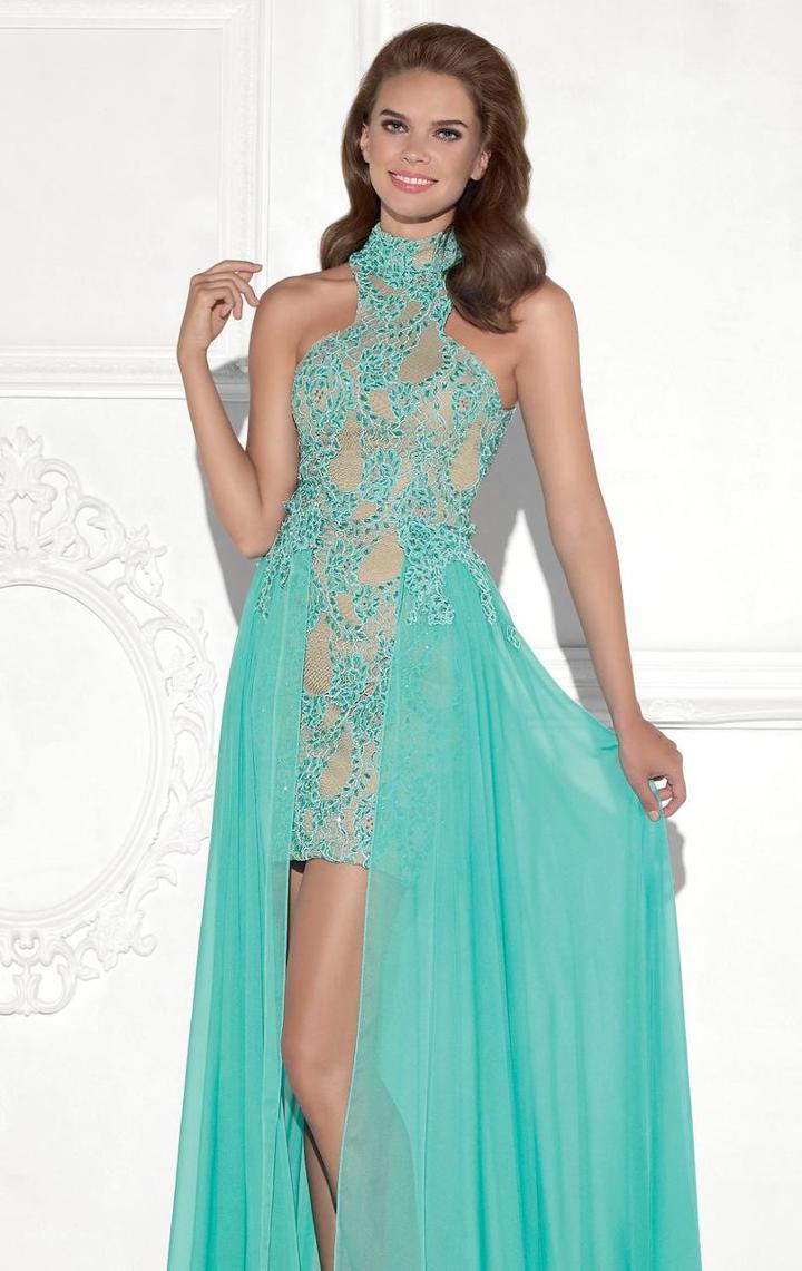 Tarik Ediz - High Low Lace Dress 92731