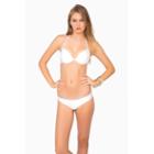 Luli Fama - Cosita Buena Seamless Plunge Under.push-up Top In White (l176291)