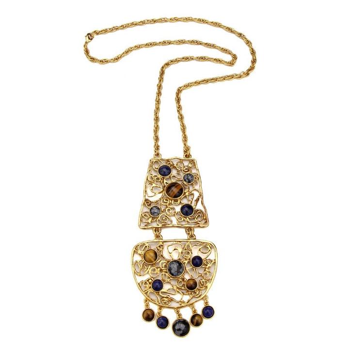 Ben-amun - Gypset Metal Lace Pendant Necklace