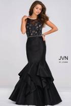Jovani - Sleeveless Sheer Embellished Neckline Mermaid Dress Jvn50200