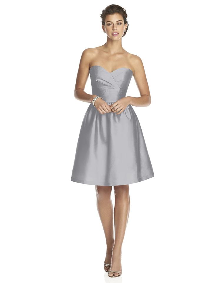 Alfred Sung - D542 Bridesmaid Dress In French Gray