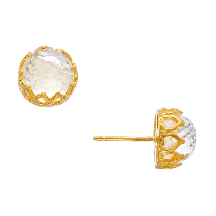 Heather Hawkins - Sleeping Beauty Dome Gemstone Stud Earrings - Multiple Colors