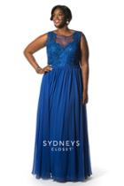 Sydney's Closet - Sc7158 Plus Size Dress In Royal Blue