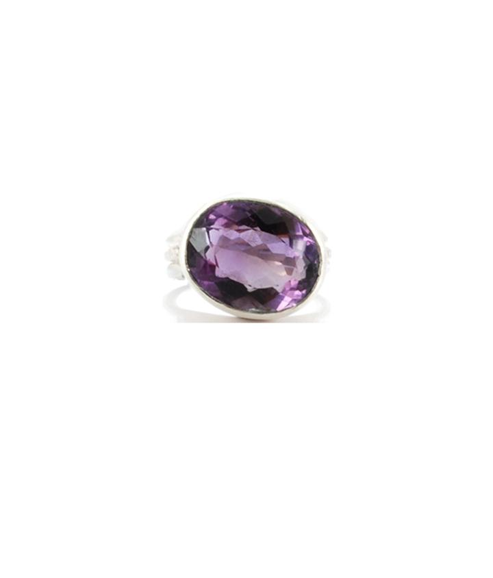 Lori Kaplan Jewelry - Deep Purple Amethyst Sterling Pope Ring