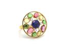 Tresor Collection - Multicolor Stone & Diamond Ring In 18k Yellow Gold Style 4