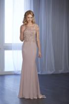 Christina Wu Elegance - 17852 Beaded Lace Illusion Bateau Jersey Gown