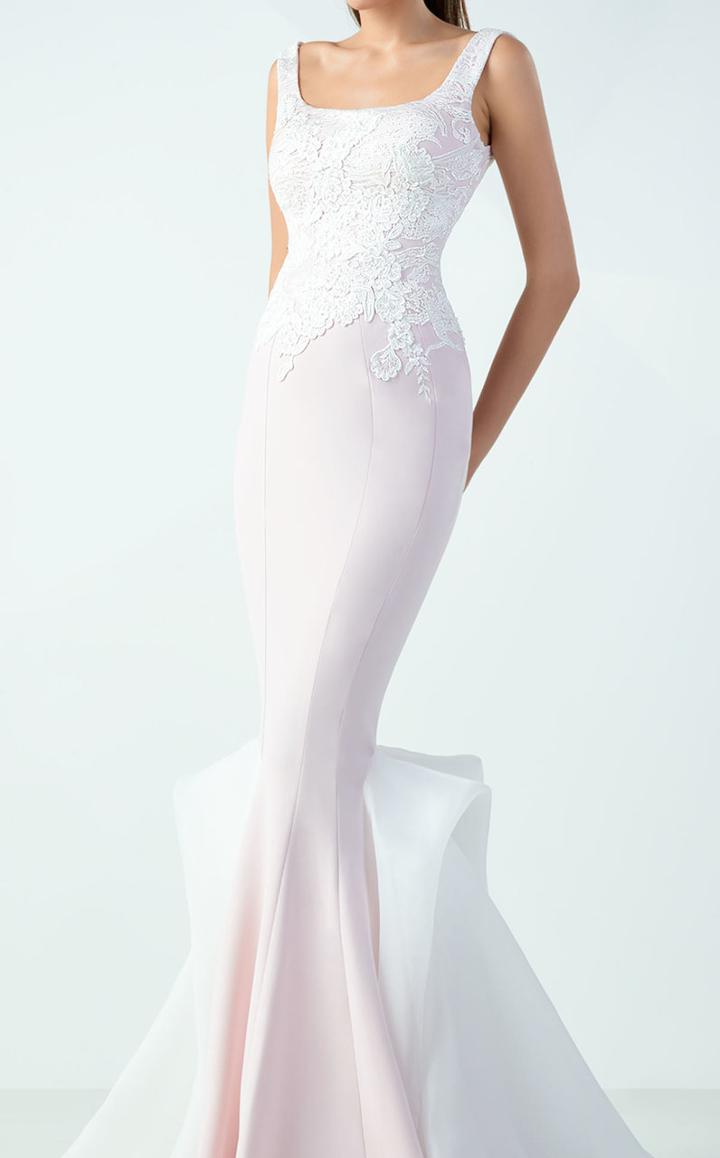 Mnm Couture - Intricate Floral Lace Couture Dress G0722