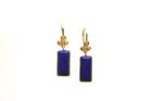 Tresor Collection - 18k Yellow Gold Earring With Lapis And Champagne Diamond